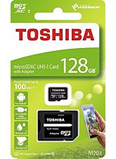 TOSHIBA MICRO SDXC UHS-I CARD CLASS 10 128 GB R100 + ADAPTADOR (SWITCH)