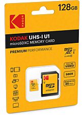 KODAK CLASS 10 MICROSDHC 128GB + ADAPTER