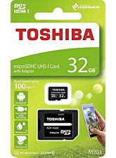 TOSHIBA MICRO SDXC UHS-I CARD CLASS 10 32 GB R100 + ADAPTADOR (SWITCH)