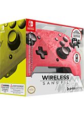 PDP FACEOFF WIRELESS DELUXE CONTROLLER SANS FIL  PINK (ROSA)
