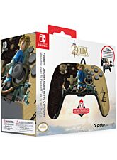 PDP FACEOFF DELUXE + AUDIO WIRED CONTROLLER ZELDA BREATH OF THE WILD NEGRO/ORO