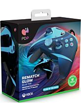 PDP REMATCH WIRED CONTROLLER GLOW BLUE TIDE (XBONE) (GLOW IN THE DARK)