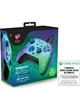 PDP REMATCH WIRED CONTROLLER GLITCH GREEN + GAME PASS 1 MES (XBONE)