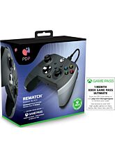 PDP REMATCH WIRED CONTROLLER RADIAL BLACK + GAME PASS 1 MES (XBONE)
