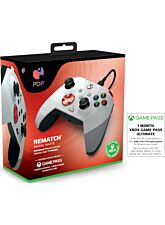 PDP REMATCH WIRED CONTROLLER RADIAL WHITE + GAME PASS 1 MES (XBONE)